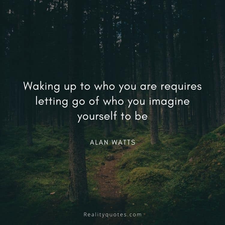 Waking up to who you are requires letting go of who you imagine yourself to be