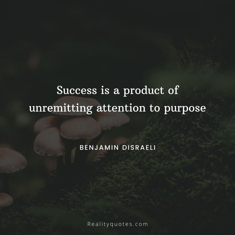 Success is a product of unremitting attention to purpose