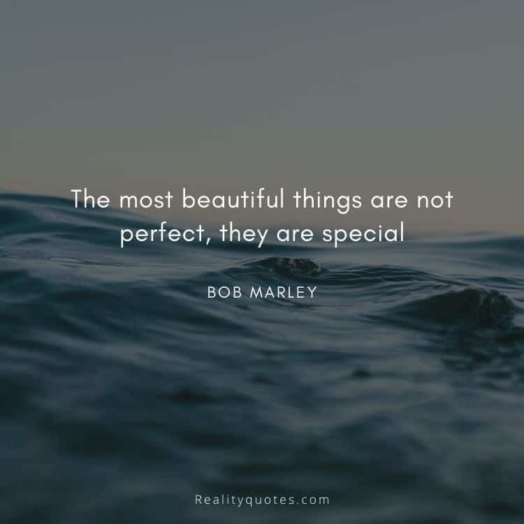 The most beautiful things are not perfect, they are special
