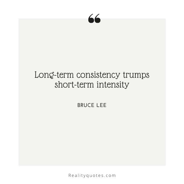 Long-term consistency trumps short-term intensity