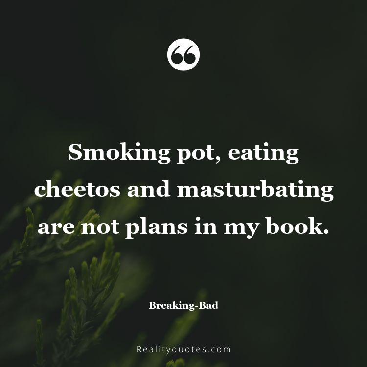21. Smoking pot, eating cheetos and masturbating are not plans in my book.