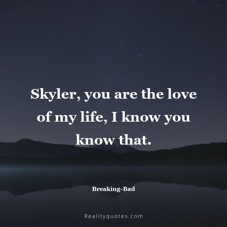 67. Skyler, you are the love of my life, I know you know that.