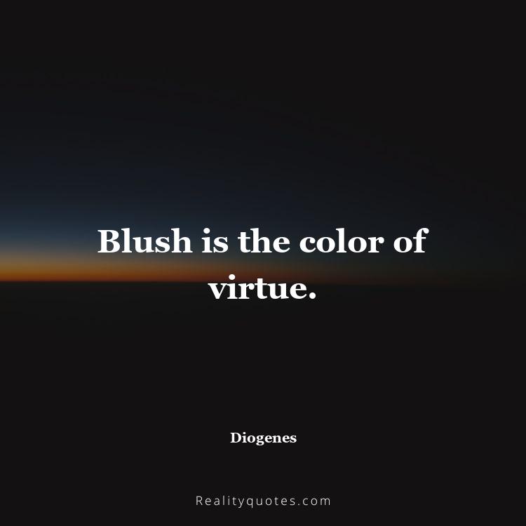 32. Blush is the color of virtue.